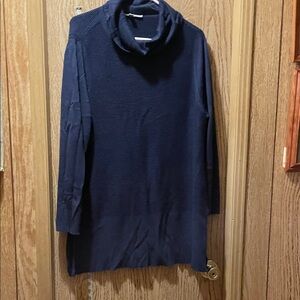 Adrienne Vittadini Deep Blue Cowl Neck Sweater